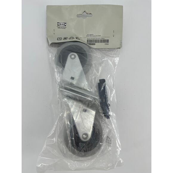 Ikea Rill 3" Braked Casters Wheels Set of 2 New Discontinued 568.200.00 - Picture 3 of 4